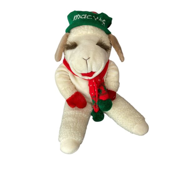 Sherri Lewis Lamb Chop Plush Toy 22" Christmas Hat Scarf 100% Soft Cuddly - Picture 5 of 7